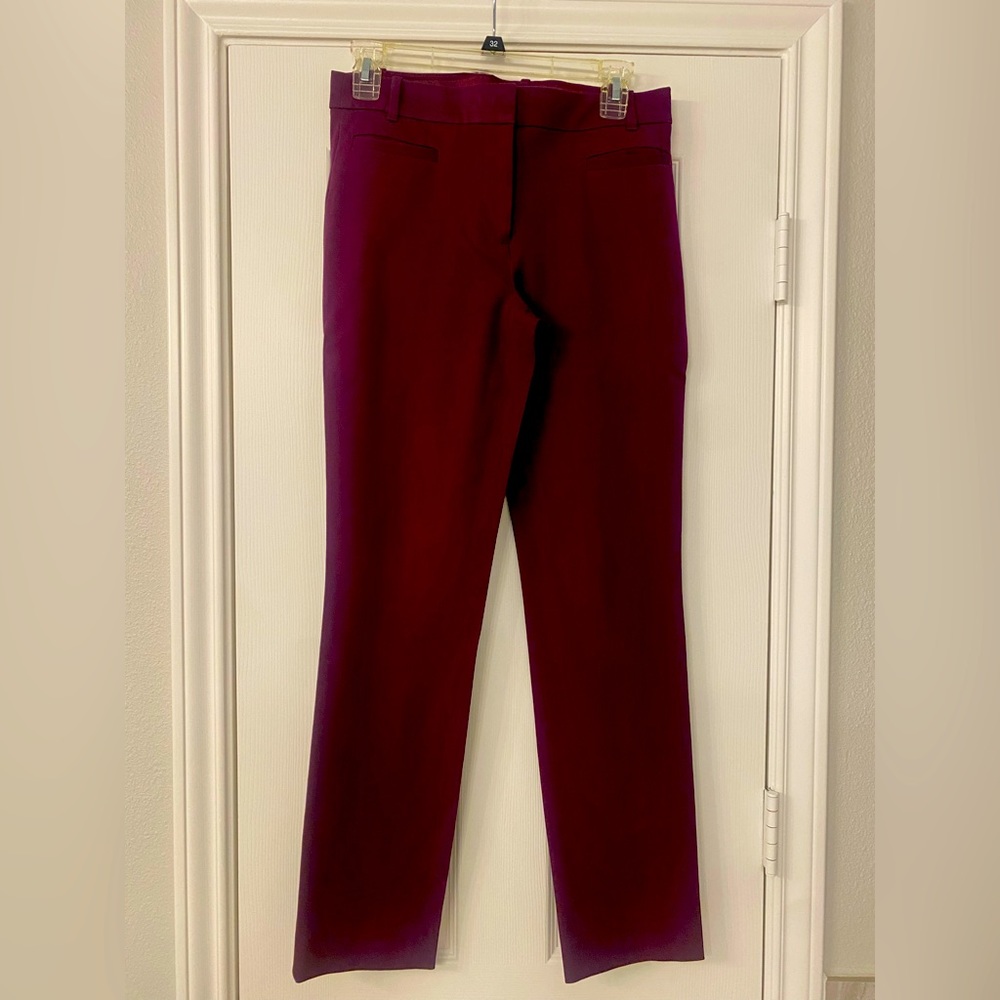 J Crew Factory Ruby Style Pant - Deep Wine Color … - image 1